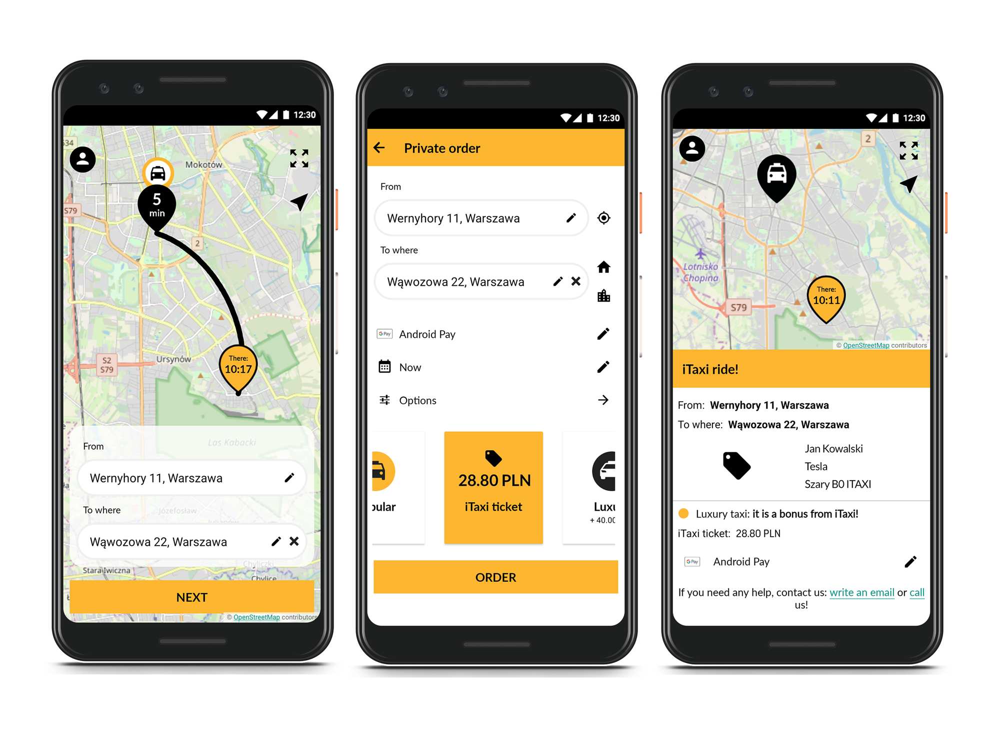 iTaxi version 4.0 final interface