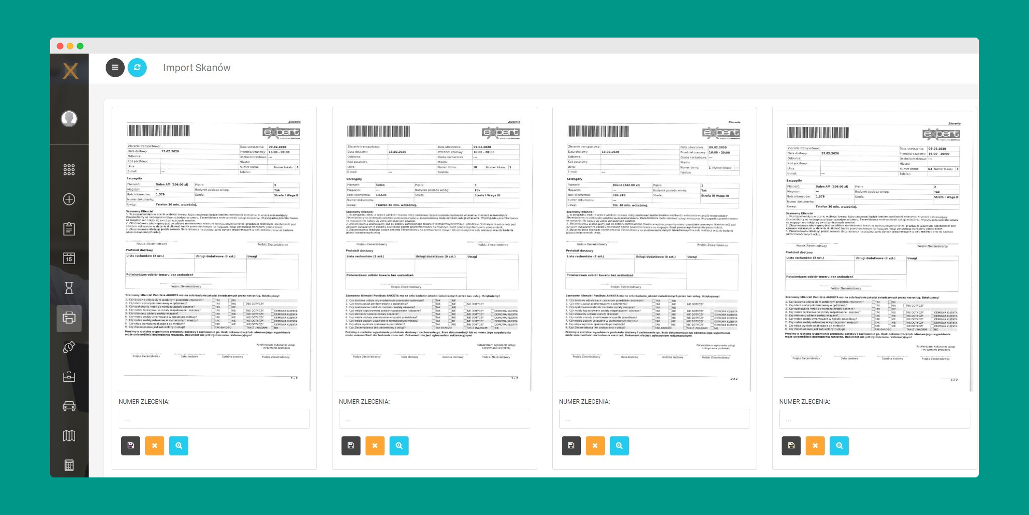 Expert Transport client management portal