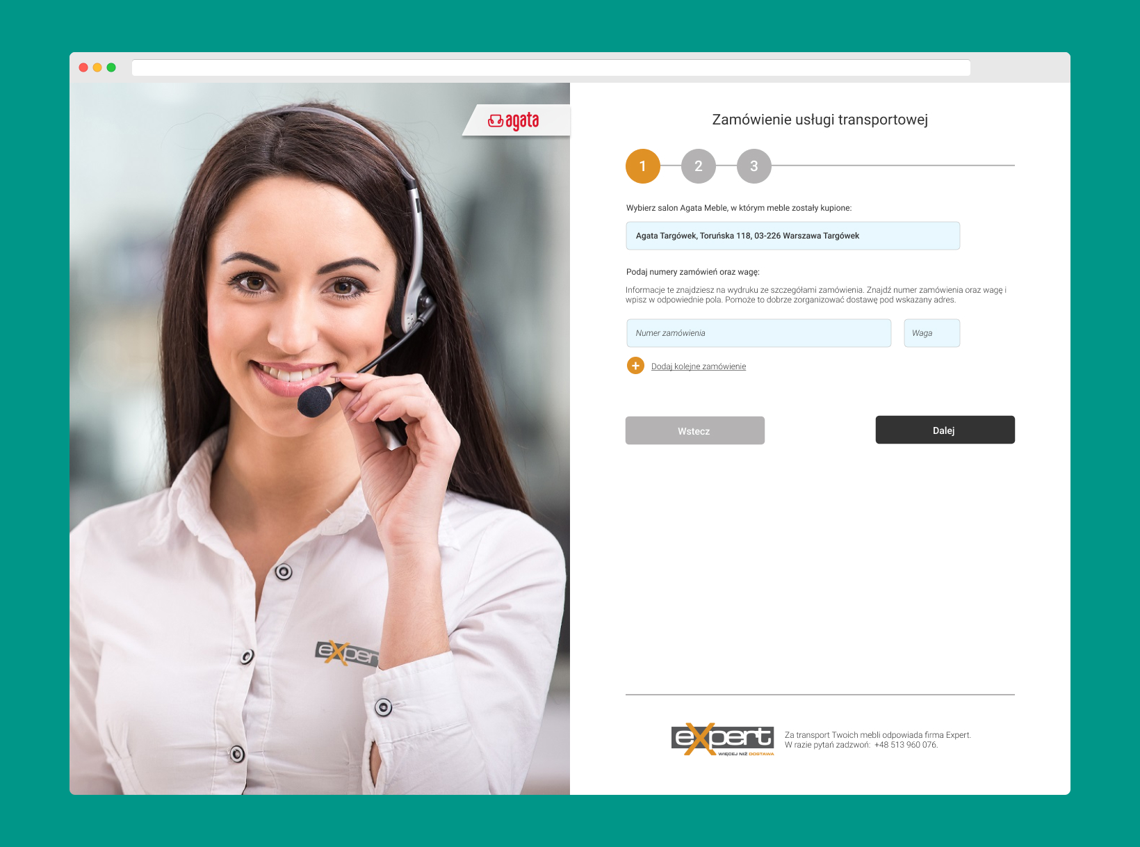 Expert Transport customer delivery form